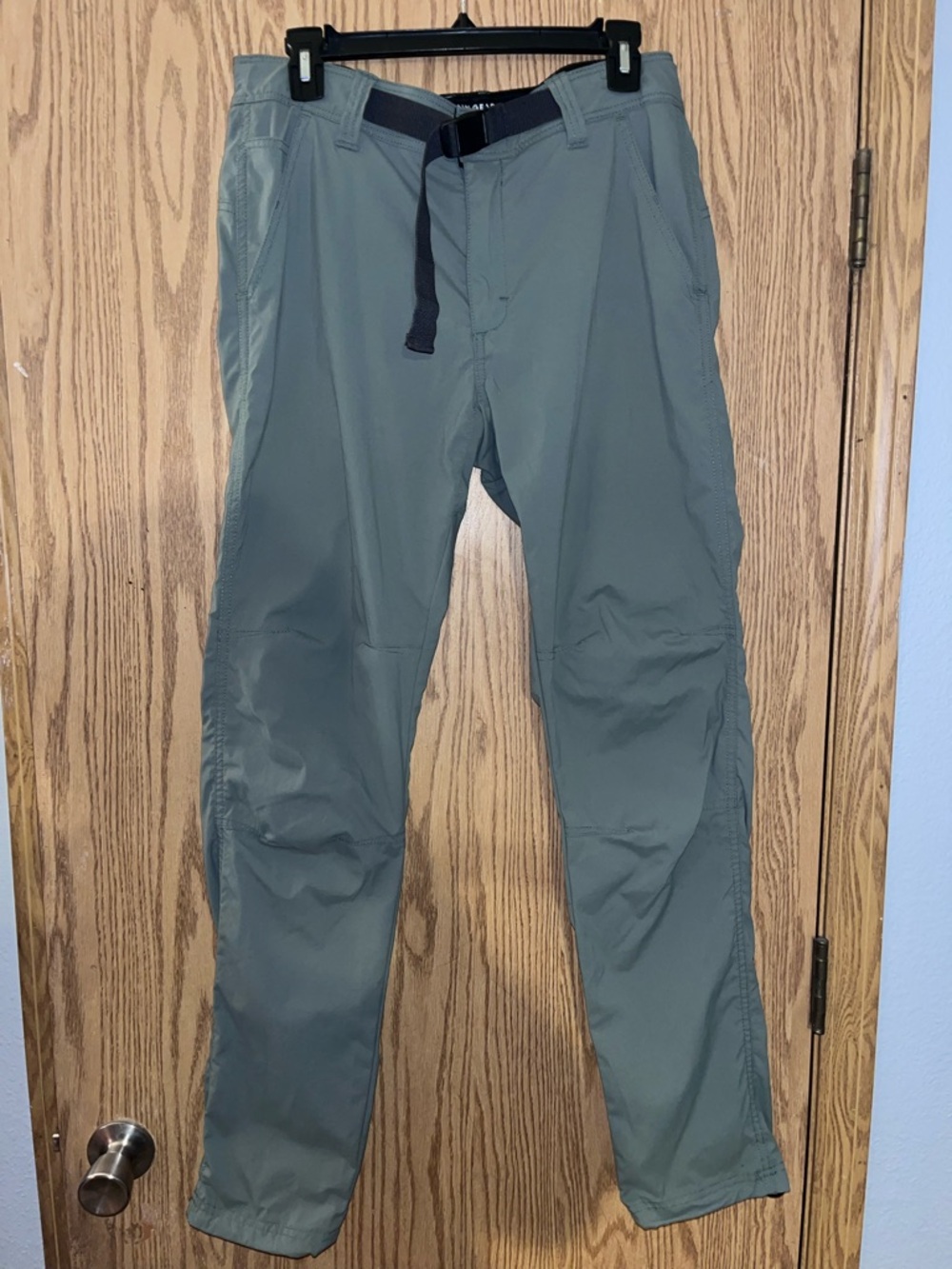 Wrangler All Terrain Gear Olive Army Green Hiking Pants Zip Pocket Outdoor Work